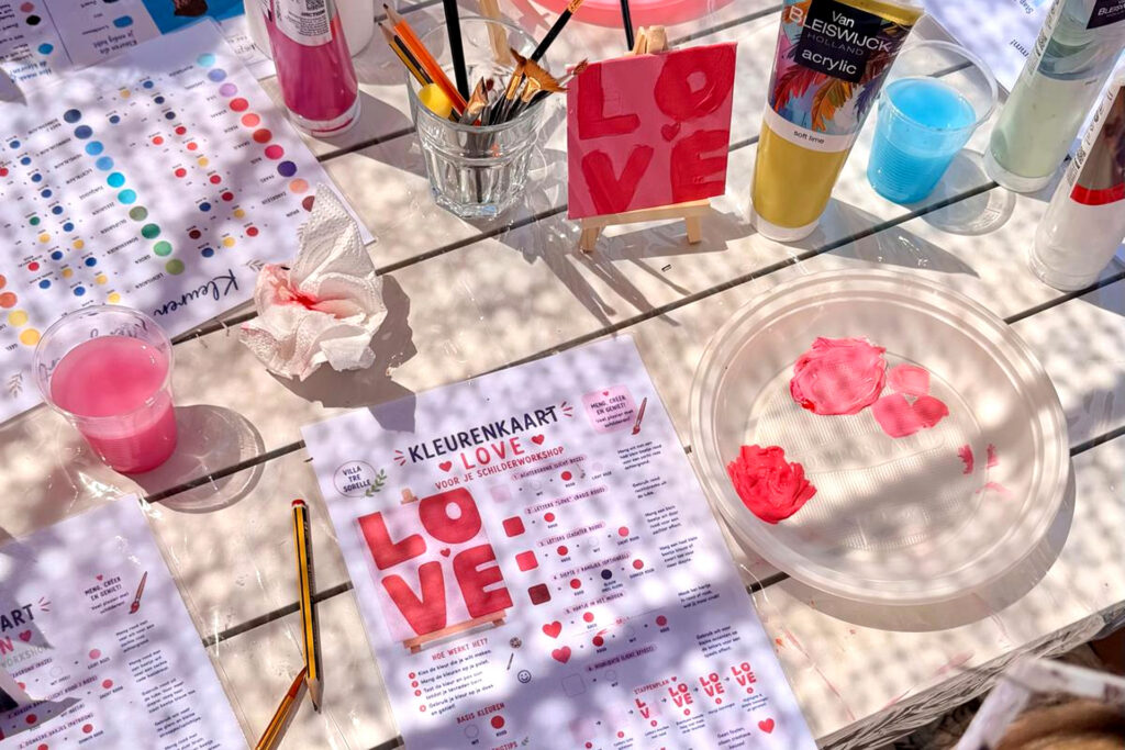 Kleurenmengkaart met tips voor de schilderworkshop